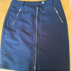 Tommy Hilfiger Navy Blue Zippered Women's Skirt